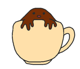 Immiscible milk and coffee sticker #6001908