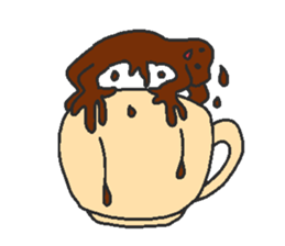 Immiscible milk and coffee sticker #6001909