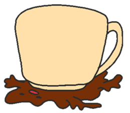 Immiscible milk and coffee sticker #6001918
