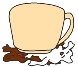 Immiscible milk and coffee sticker #6001919