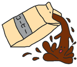 Immiscible milk and coffee sticker #6001923