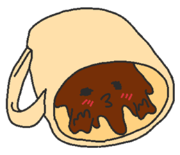 Immiscible milk and coffee sticker #6001924