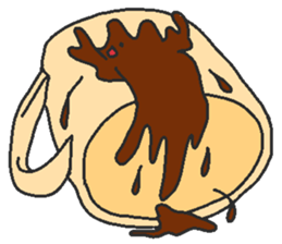 Immiscible milk and coffee sticker #6001927