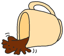 Immiscible milk and coffee sticker #6001934