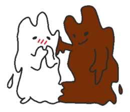 Immiscible milk and coffee sticker #6001936