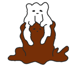 Immiscible milk and coffee sticker #6001937