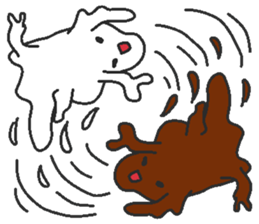 Immiscible milk and coffee sticker #6001939