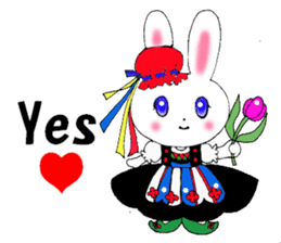 Worry of rabbit princess sticker #6002120