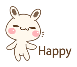 White Bunny(rabbit) Baby-Me sticker #6002224