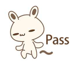 White Bunny(rabbit) Baby-Me sticker #6002225