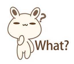 White Bunny(rabbit) Baby-Me sticker #6002226