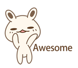 White Bunny(rabbit) Baby-Me sticker #6002230