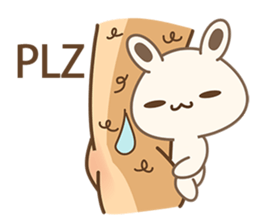 White Bunny(rabbit) Baby-Me sticker #6002232