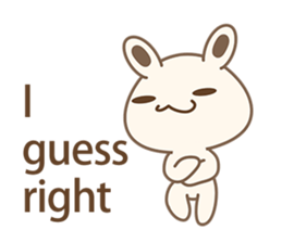 White Bunny(rabbit) Baby-Me sticker #6002234