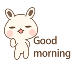 White Bunny(rabbit) Baby-Me sticker #6002236