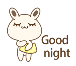 White Bunny(rabbit) Baby-Me sticker #6002237