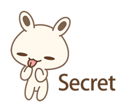 White Bunny(rabbit) Baby-Me sticker #6002238