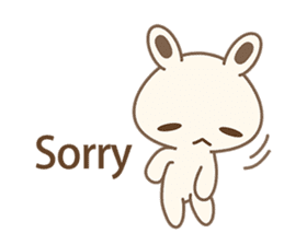 White Bunny(rabbit) Baby-Me sticker #6002248