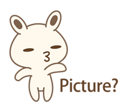 White Bunny(rabbit) Baby-Me sticker #6002252