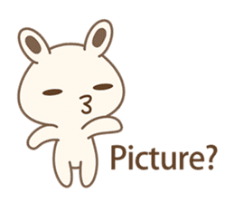 White Bunny(rabbit) Baby-Me sticker #6002252