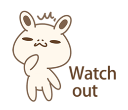 White Bunny(rabbit) Baby-Me sticker #6002253