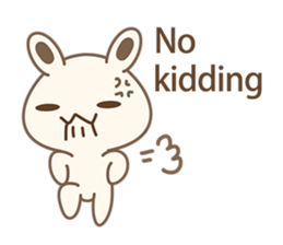 White Bunny(rabbit) Baby-Me sticker #6002254