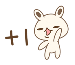 White Bunny(rabbit) Baby-Me sticker #6002259