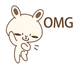 White Bunny(rabbit) Baby-Me sticker #6002262