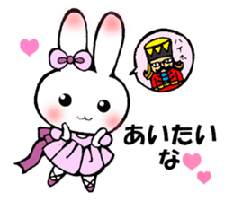 Ballerina rabbit girl's mind sticker #6002309