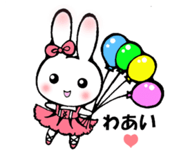 Ballerina rabbit girl's mind sticker #6002310