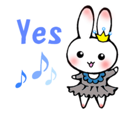 Ballerina rabbit girl's mind sticker #6002315