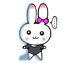 Ballerina rabbit girl's mind sticker #6002327