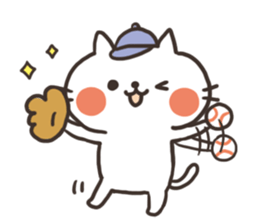 Cat love baseball !! sticker #6002552