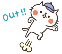 Cat love baseball !! sticker #6002563