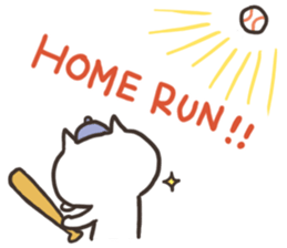 Cat love baseball !! sticker #6002568
