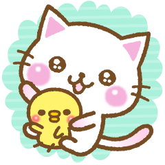 White cat and his friends.