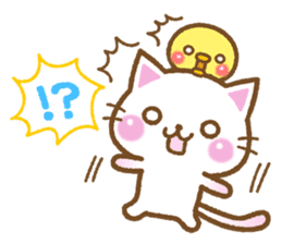 White cat and his friends. sticker #6003530