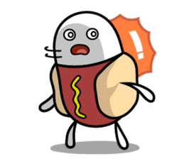 Hot Dog Man & Boba Milk Tea Girl sticker #6004588