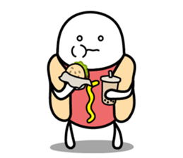 Hot Dog Man & Boba Milk Tea Girl sticker #6004590
