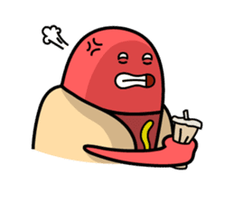 Hot Dog Man & Boba Milk Tea Girl sticker #6004594