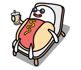 Hot Dog Man & Boba Milk Tea Girl sticker #6004599