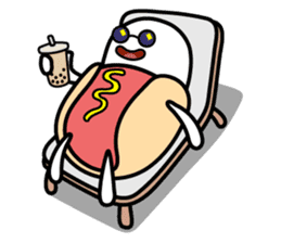 Hot Dog Man & Boba Milk Tea Girl sticker #6004599