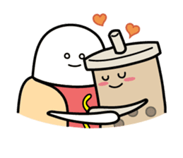 Hot Dog Man & Boba Milk Tea Girl sticker #6004602