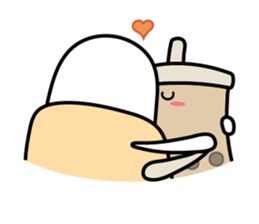 Hot Dog Man & Boba Milk Tea Girl sticker #6004603