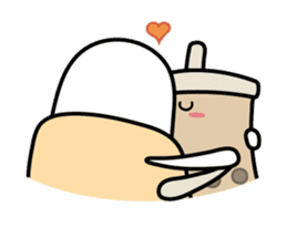 Hot Dog Man & Boba Milk Tea Girl sticker #6004603