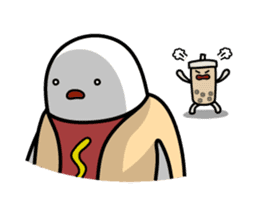 Hot Dog Man & Boba Milk Tea Girl sticker #6004605