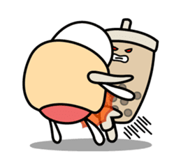 Hot Dog Man & Boba Milk Tea Girl sticker #6004606