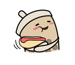 Hot Dog Man & Boba Milk Tea Girl sticker #6004607