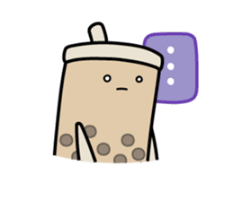 Hot Dog Man & Boba Milk Tea Girl sticker #6004620