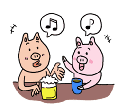 Lovely piglet sticker #6005807